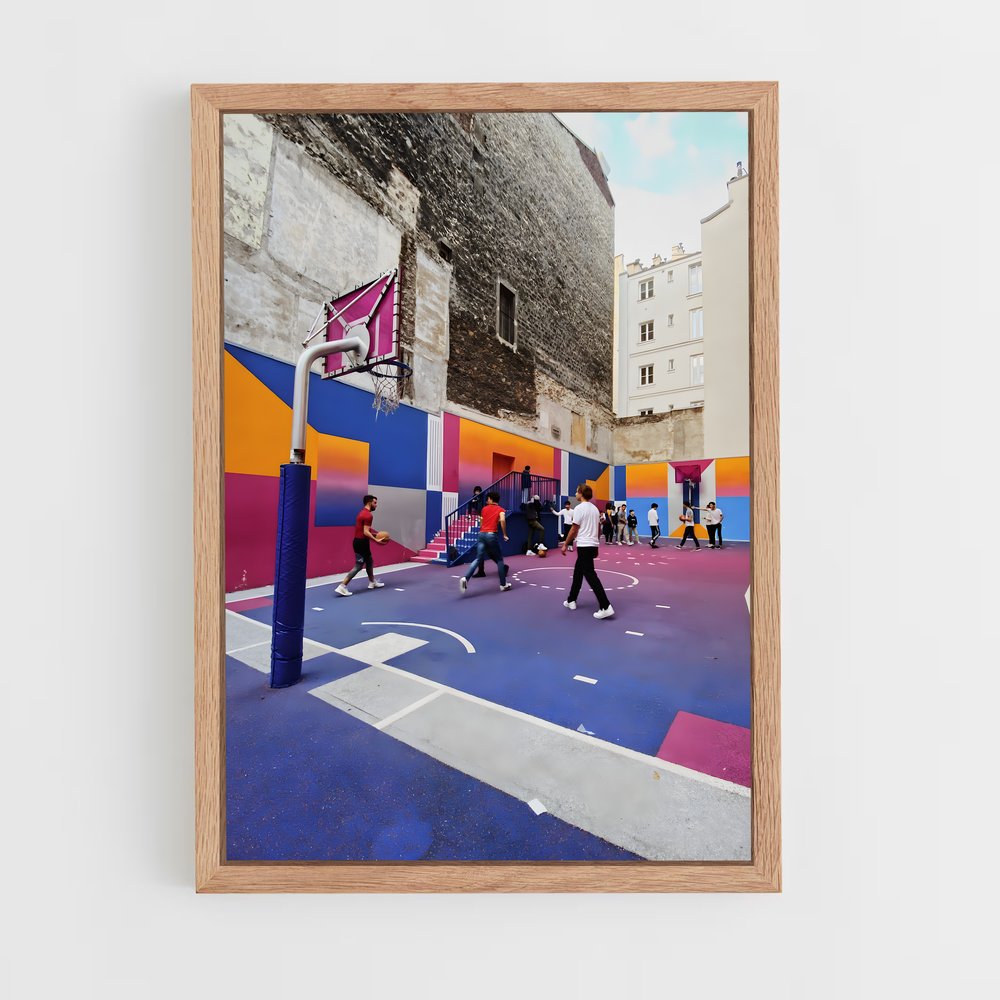 Poster Streetball à Paris – affiche Basketball (vue 4)